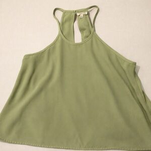 Lily White Olive Green Tank Top